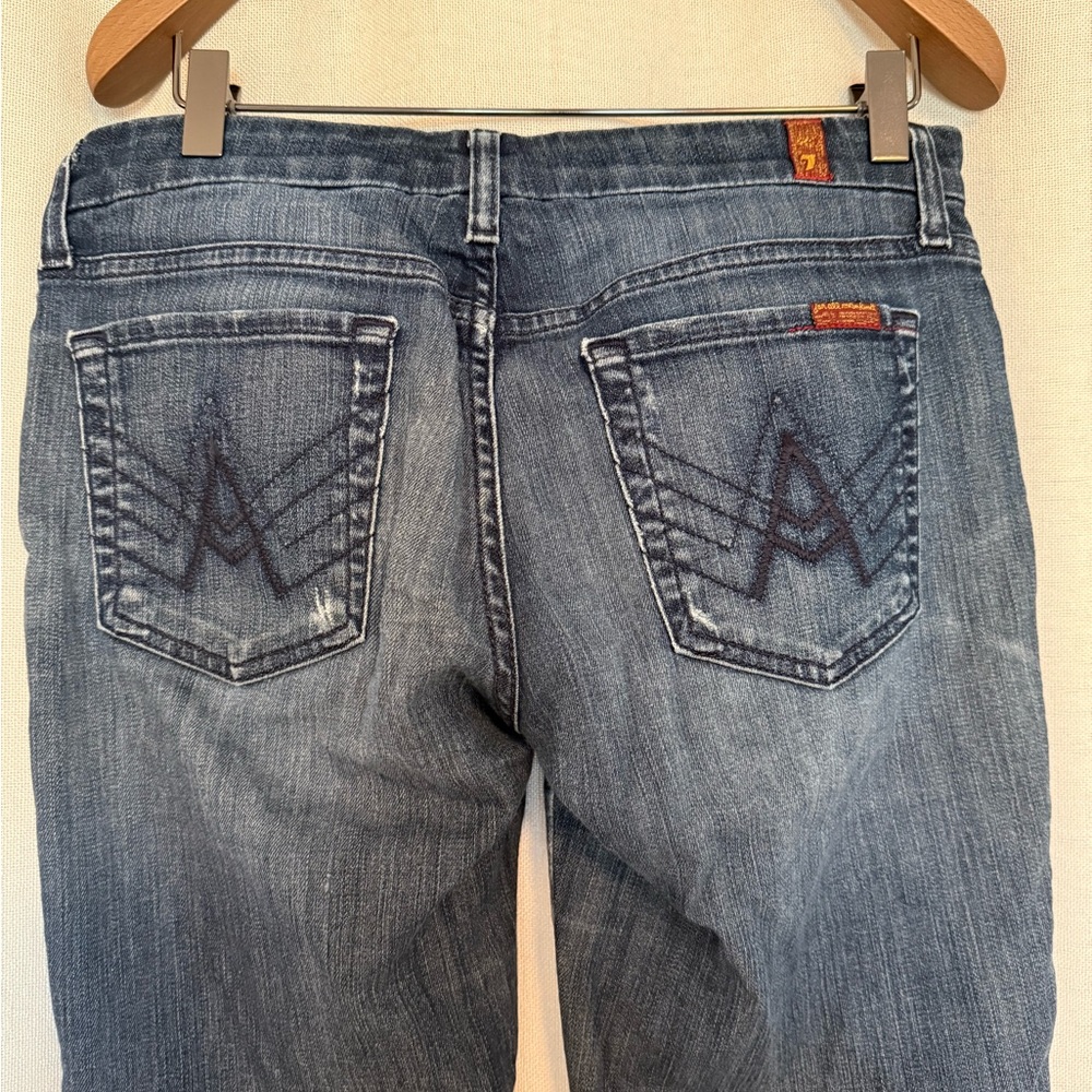 7 For All Mankind Blue Boot Cut Jeans